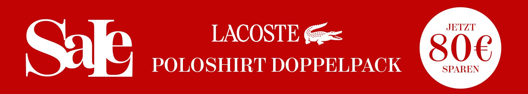 Sale für Lacoste Poloshirts im Doppelpack, jetzt 80€ sparen