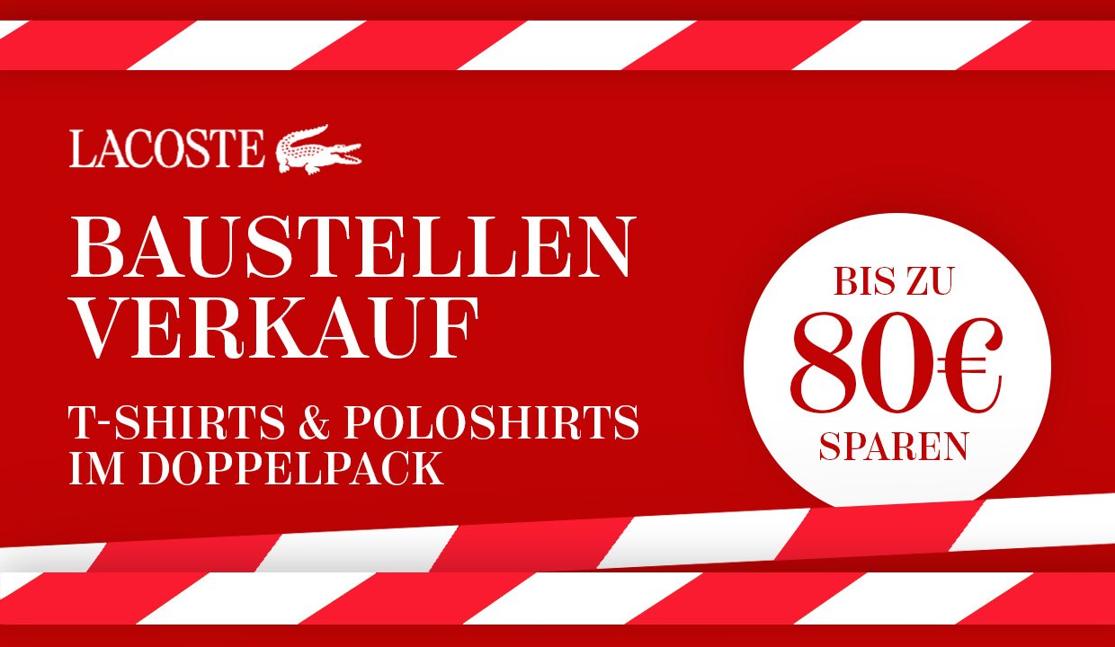 Lacoste T-Shirts und Poloshirts im Doppelpack - Bis zu 80 € sparen