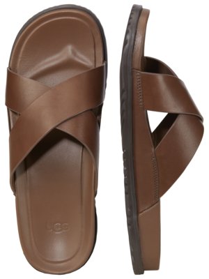 Leather mules Wainscott with footbed