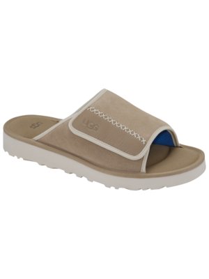 Goldencoast Slide sandals in suede with microfibre insole