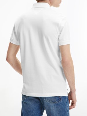 Single-colour polo shirt in pique fabric