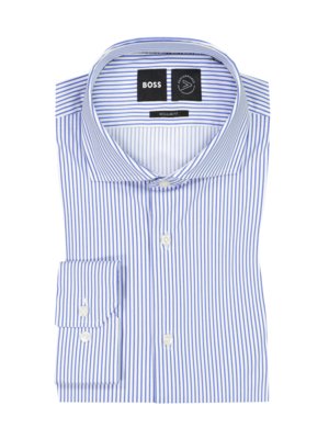 Performance-stretch shirt with fineliner pattern in a regular fit