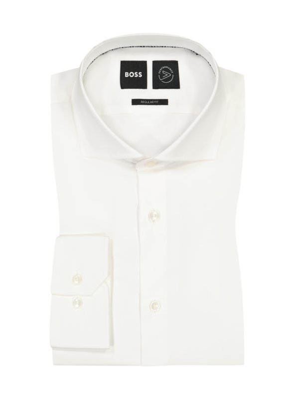 Levně Boss, Košile ze strečového performance materiálu, regular fit, extra dlouhá Bílá