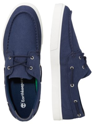 Canvas boat shoes with sneaker soles