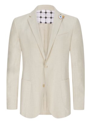 Blazer with linen and stretch content