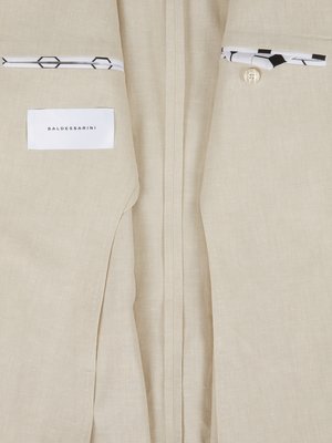 Blazer with linen and stretch content