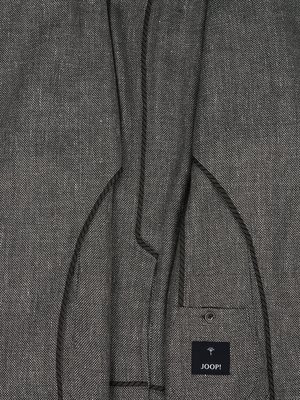 Blazer in a linen blend with standing collar
