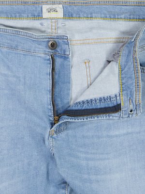 Light-coloured five-pocket jeans in two-way stretch