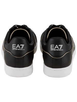 Sneakers in smooth leather with logo print