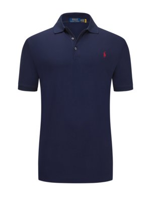 Polo shirt in piqué fabric with polo player embroidery 