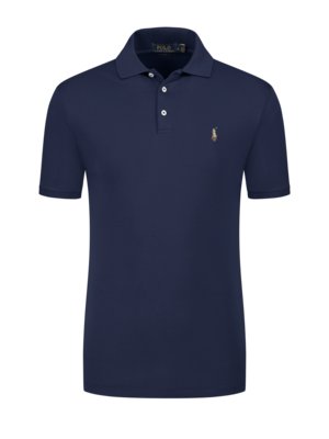 Poloshirt-in-Jersey-Qualität-mit-Logo-Reiter-