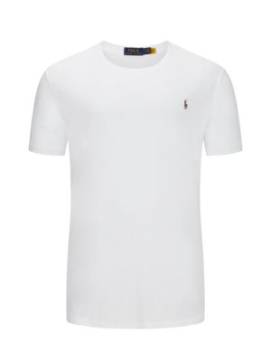 T-shirt z dżerseju z haftem w postaci zawodnika polo