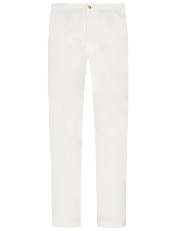 Levně Polo Ralph Lauren, Chino kalhoty z kepru s podílem strečových vláken Bílá