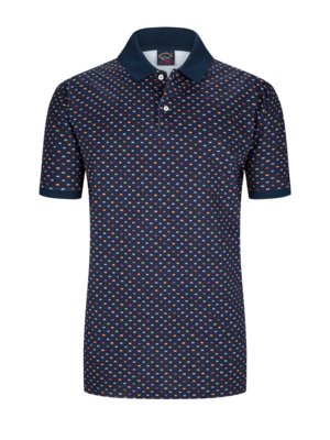 Polo shirt with flag pattern 