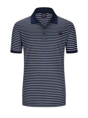 Cotton polo shirt with stripes