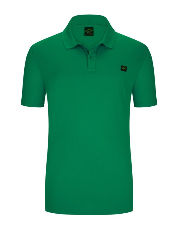 Paul & Shark, Polo tričko z bavlny s emblémem s logem Tmavě Zelená 6XL