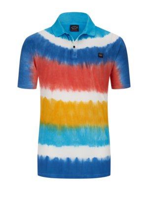 Polo shirt in a colour block design