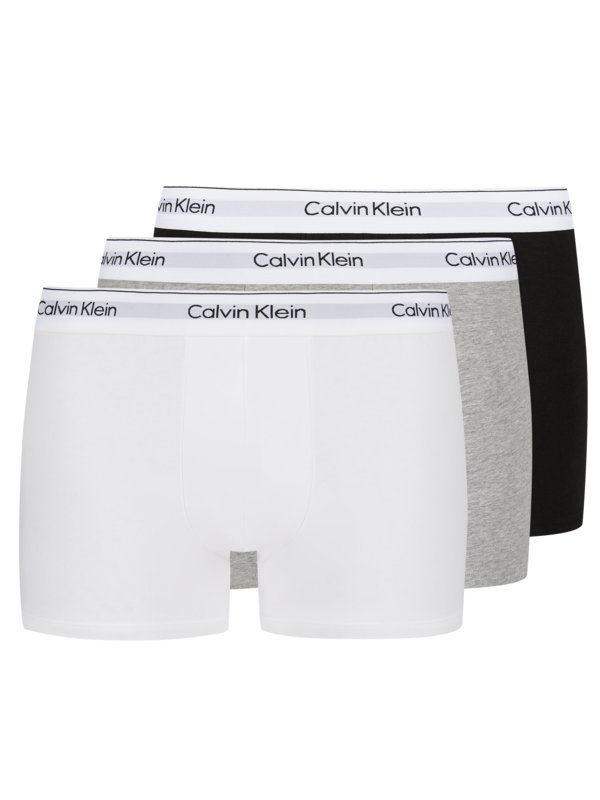 Levně Calvin Klein, Balení 3 ks boxerek, pas s motivem značky Černá