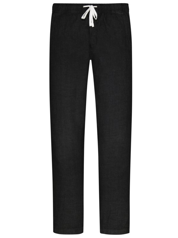 Levně Jp1880, Chino kalhoty v denimovém vzhledu s pružným pasem, relaxed fit Černá