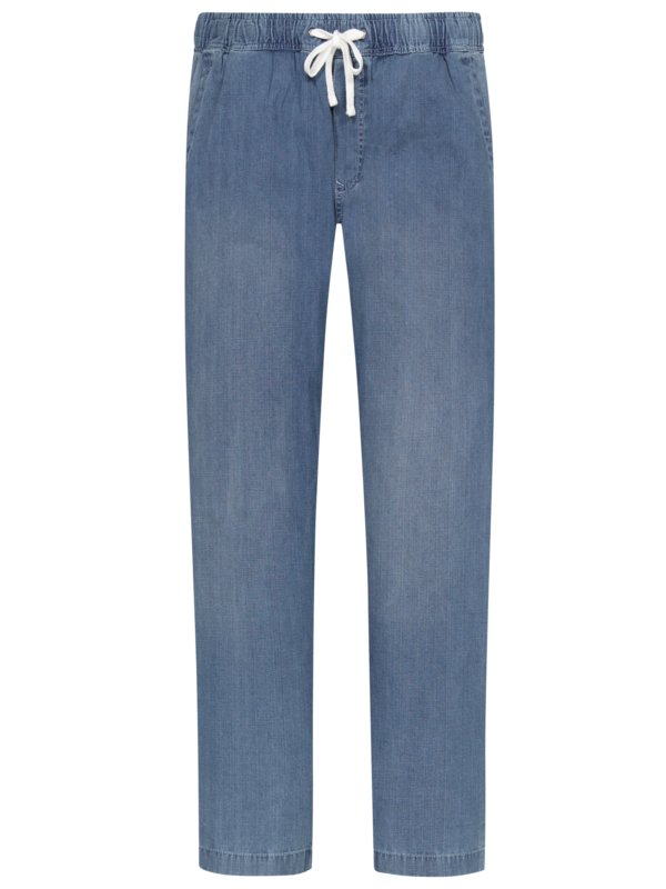 Jp1880, Chino kalhoty v denimovém vzhledu s pružným pasem, relaxed fit Světle Modrá 8XL