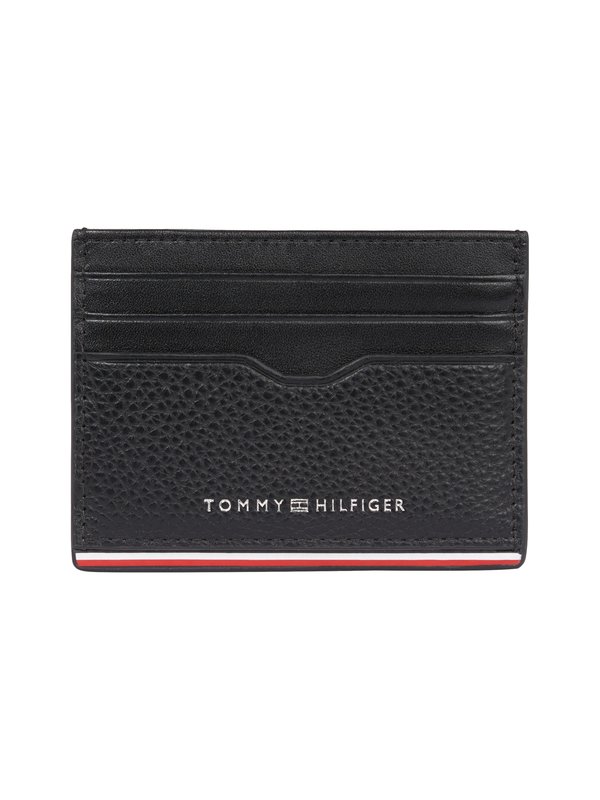 Übergröße : Tommy Hilfiger, Cardholder aus Leder in Schwarz