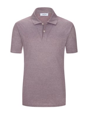 Polo shirt in mercerised cotton with fineliner stripes