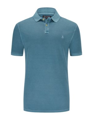 Polo-shirt-in-piqué-fabric-with-a-washed-look