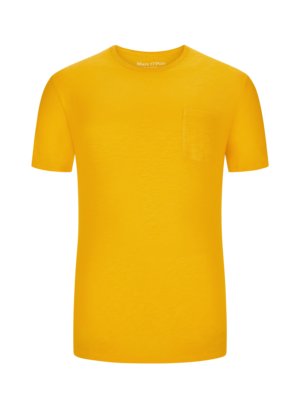 T-Shirt aus Baumwolle in melierter Optik 