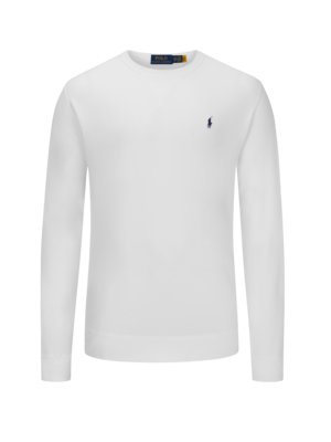 Sweatshirt with embroidered polo rider