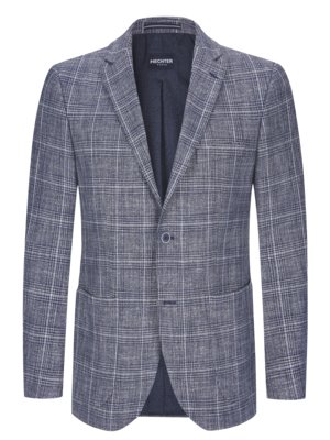Blazer with glen check pattern in jersey fabric