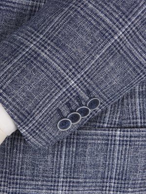 Blazer with glen check pattern in jersey fabric