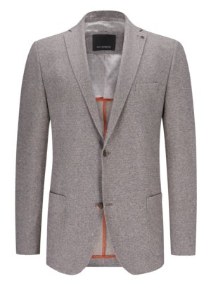 Blazer in jersey fabric with partial lining and fine texture  