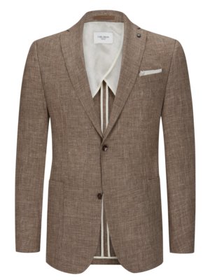Partially lined blazer in a linen and wool blend