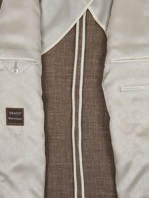 Partially lined blazer in a linen and wool blend
