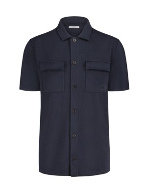 Button-through polo shirt with breast pockets