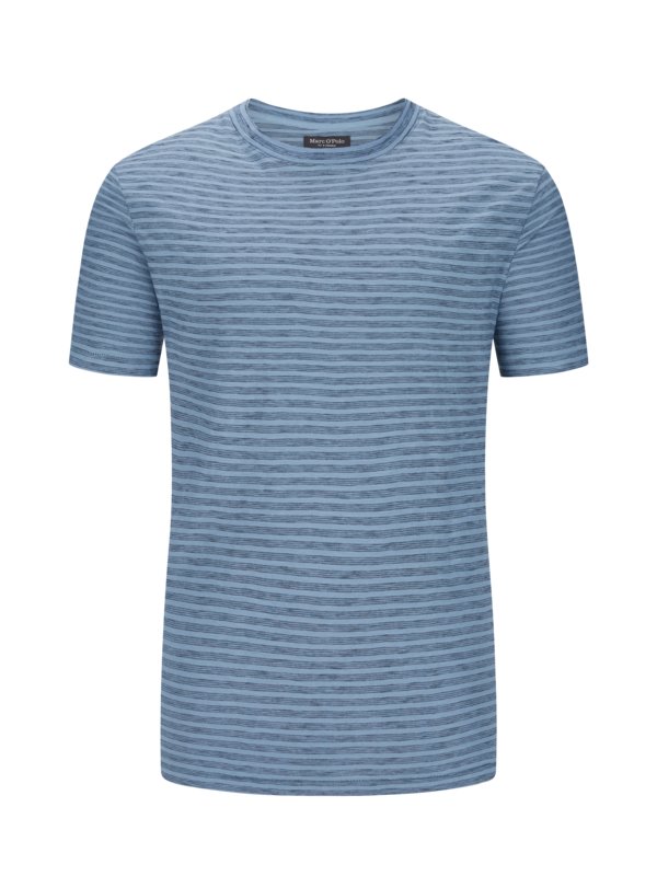 Levně Marc O'Polo, Tričko z žerzejového materiálu s proužkovaným vzorem Modrá