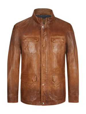 Leather field jacket 