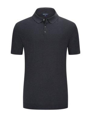 Polo shirt in cotton and linen 