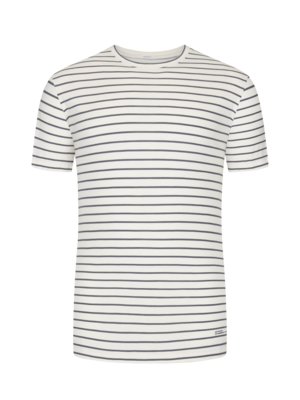 T-shirt in a striped pattern with stretch content