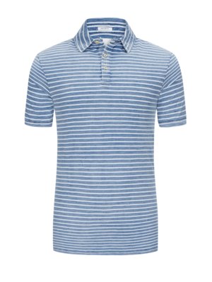 Polo shirt with striped pattern, extra long 