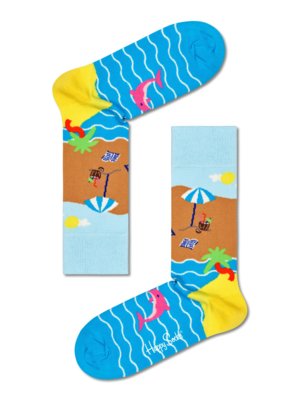 Socks with milk carton pattern