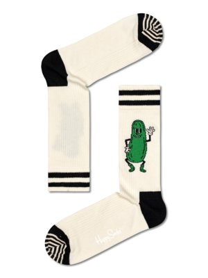 Socks with pickle motif