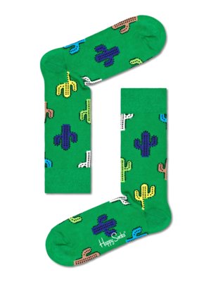 Socken-mit-Kaktus-Motiv
