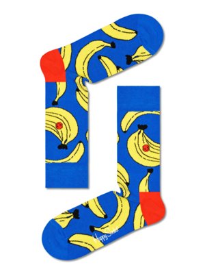 Socks with banana motif