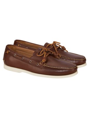 Boat shoes in smooth leather, Merton 