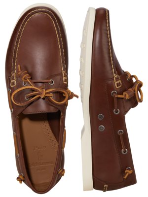 Boat shoes in smooth leather, Merton 