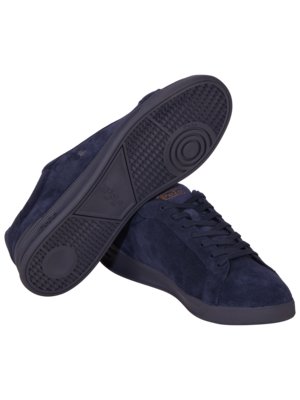 Suede sneakers with logo details