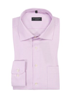 Cotton shirt with striped pattern, Comfort Fit
