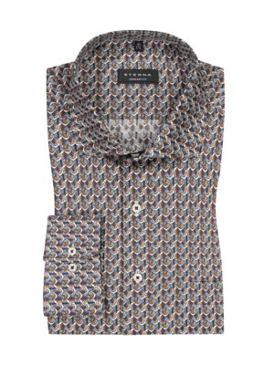 Cotton shirt with all-over print, Comfort Fit