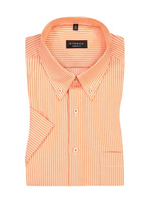 Short-sleeved shirt with striped pattern, Comfort Fit